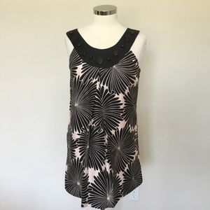 Milly of NY Floral Sleeveless Silk Shift Dress - 2